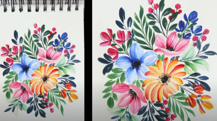 EASY Acrylic Flowers Paintings For Beginners (Tutorial)