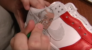 using acrylic paint on leather shoes